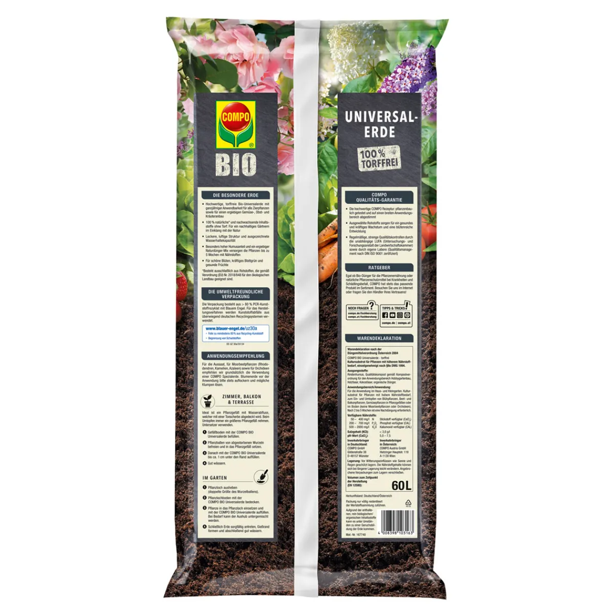 Best Compo Bio Hochbeet- und Gewächshauserde torffrei 60 L
