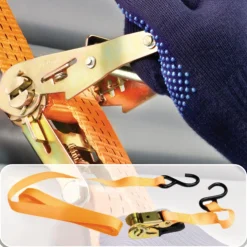 Best Connex Zurrgurt-Set mit Ratsche und Haken 4-teilig