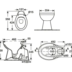 Online Cornat Stand-WC weiß