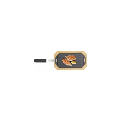 Clearance COZZE gusseiserne Pfanne, 16,5x33 cm,wendbare mit glattern/gerriltern Boden,