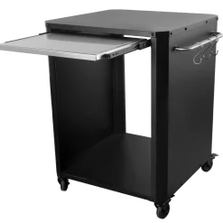 Hot COZZE Outdoor-Tisch 60x60x83,5cmm/Ausziehtisch in Edelstahl u. 4 Raeder