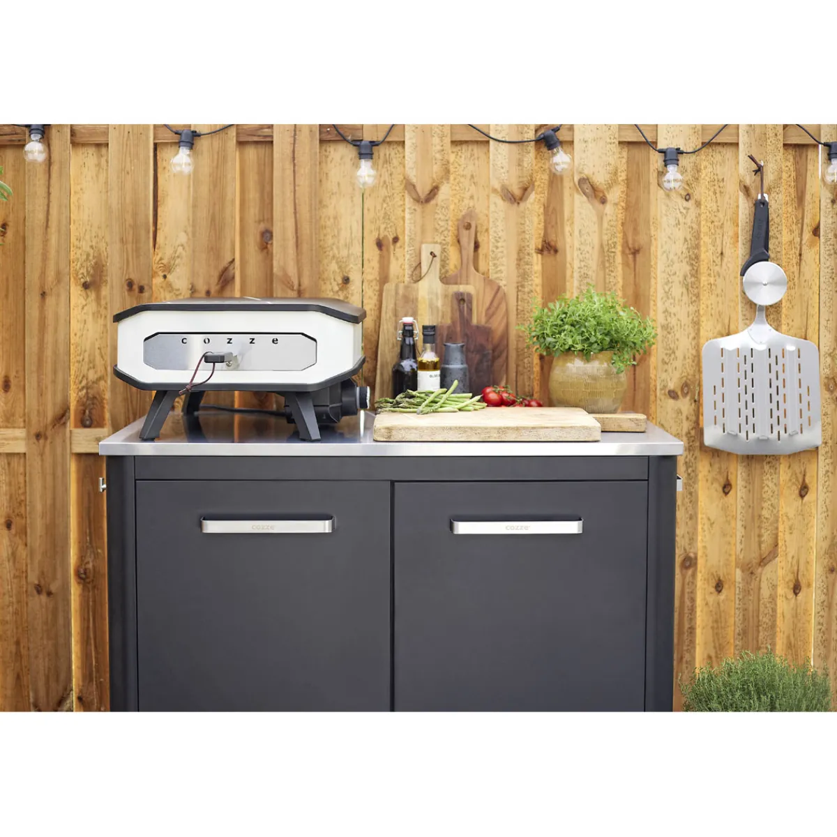 Best COZZE 13" Pizzaofen Elektro 230V m/Tuerund Pizzastein. 2200W.