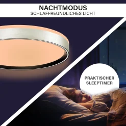 Clearance Decken-Wandleuchte SHINING PLUTO LED ALU 1800K 24W