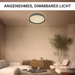 Clearance Decken-Wandleuchte SHINING PLUTO LED ALU 1800K 24W