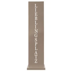 Clearance Dekoaufsteller Lieblingsplatz, Metall, beige,22x78x15 cm