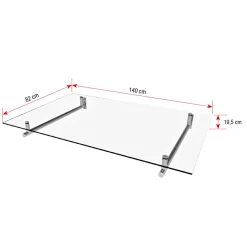 Clearance Durabil Edelstahl Vordach HD 140140xx19,5 cm
