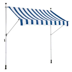Best Durabil Fallarm-/Balkonmarkise Lyon blau-weiss x 120 cm
