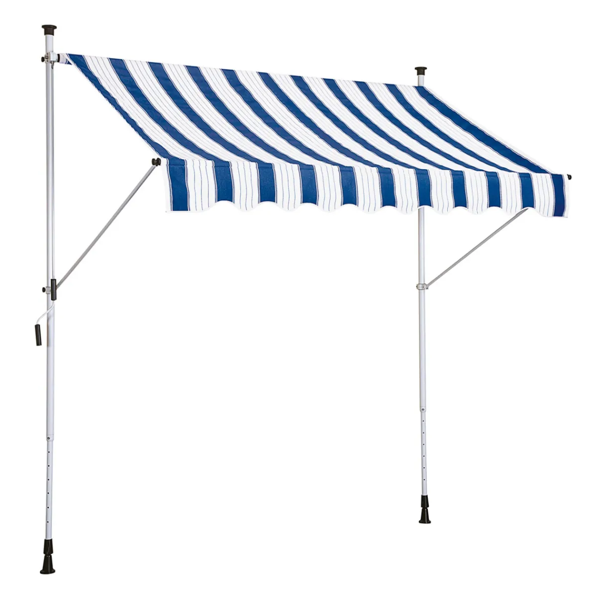 Best Durabil Fallarm-/Balkonmarkise Lyon blau-weiss x 120 cm