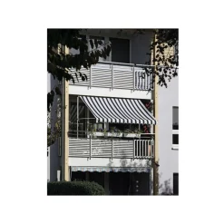 Best Durabil Fallarm-/Balkonmarkise Lyon blau-weiss x 120 cm