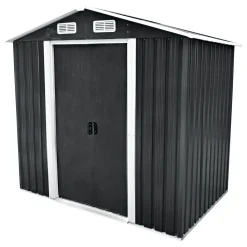 Sale Durabil Gerätehaus Moritz carbon und weiß 204 x 186 x 132 cm