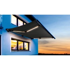 New Durabil Markise inkl LED-Beleuchtung 400 x cm anthrazit