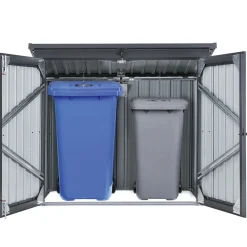 New Durabil Metall-Mülltonnenbox Klassik für 2 x 240 L
