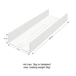 Hot Schulte Duschablage zum Kleben Gr.SEdelstahloptik, 35x280x95mm