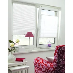 Clearance Gardinia EasyFix Plissee 2 Bedienschienen80x130 weiß