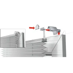 Gardinia Easy-Fix Plissee 65x130 weiss2 Bedienschienen
