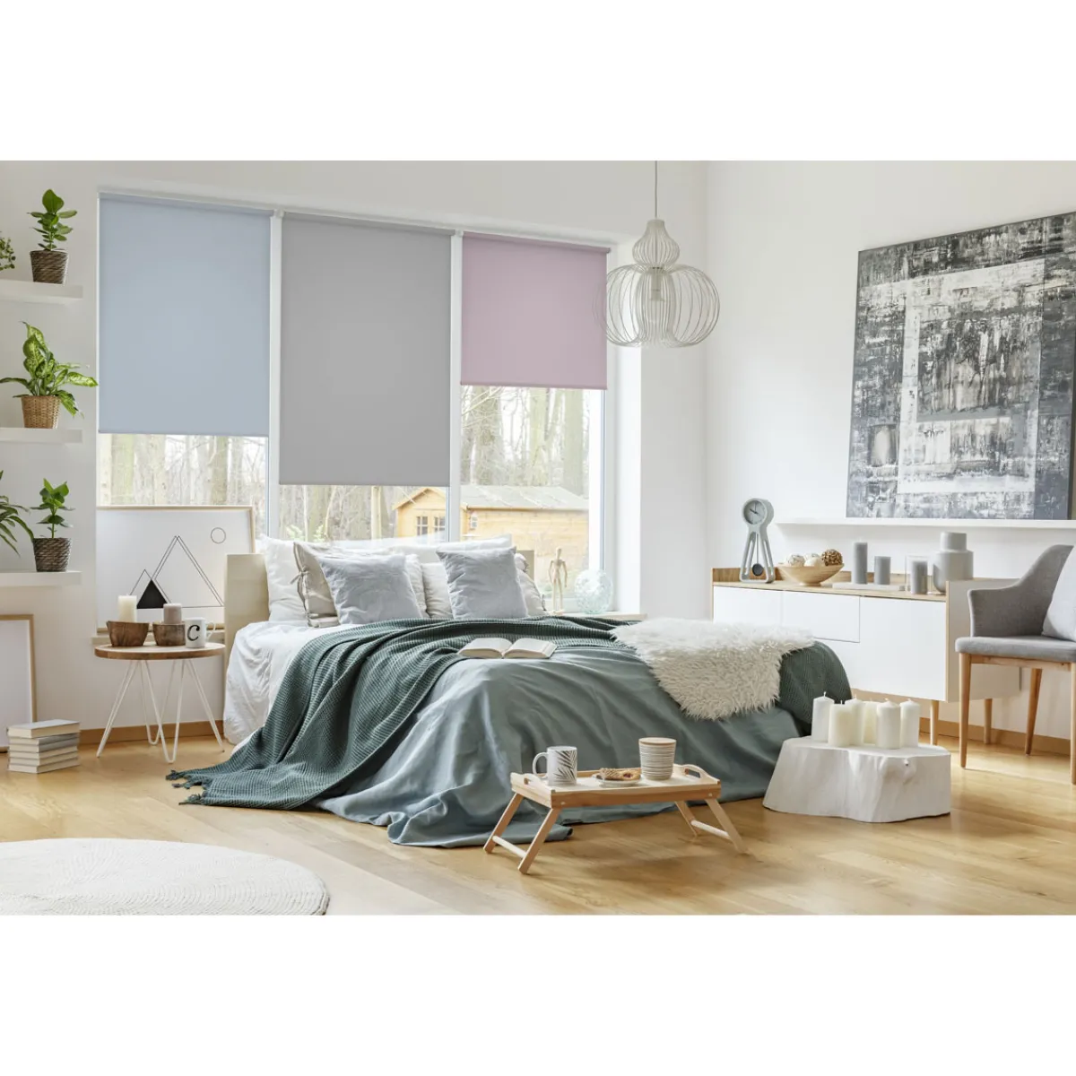 Discount Gardinia EasyFix Rollo rauchblau cm