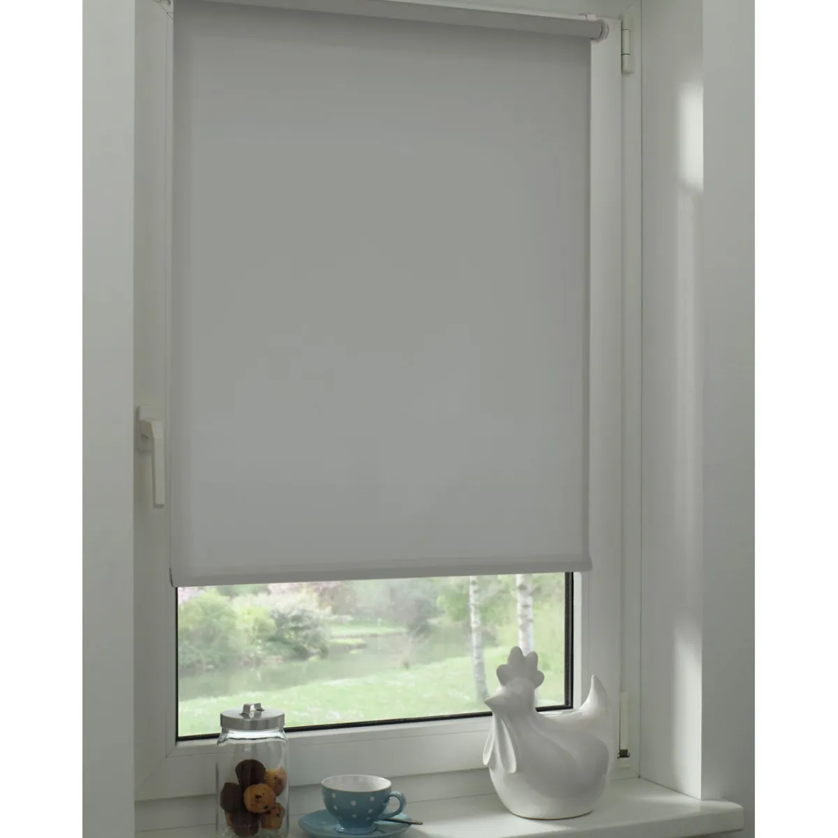 Discount Gardinia EasyFix Rollo steingrau cm