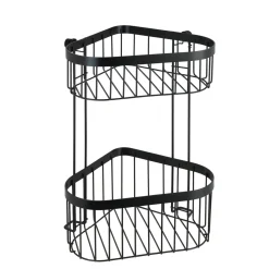 Best Wenko Eckregal 2 Etagen Classic Plus, schwarz