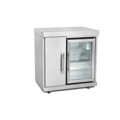 Edelstahl-Erweiterungsmodul mit Tür und Kühlschrank