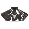 Hot Eglo LED Deckenleuchte Carlton 6 schwarz/kupfer