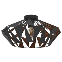 Hot Eglo LED Deckenleuchte Carlton 6 schwarz/kupfer