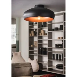 Hot Eglo LED Deckenleuchte Mogano schwarz/kupfer