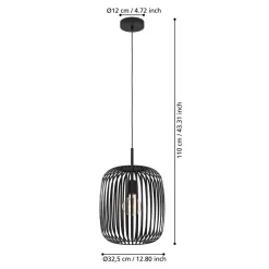 Clearance Eglo LED Pendelleuchte Romazzina schwarz