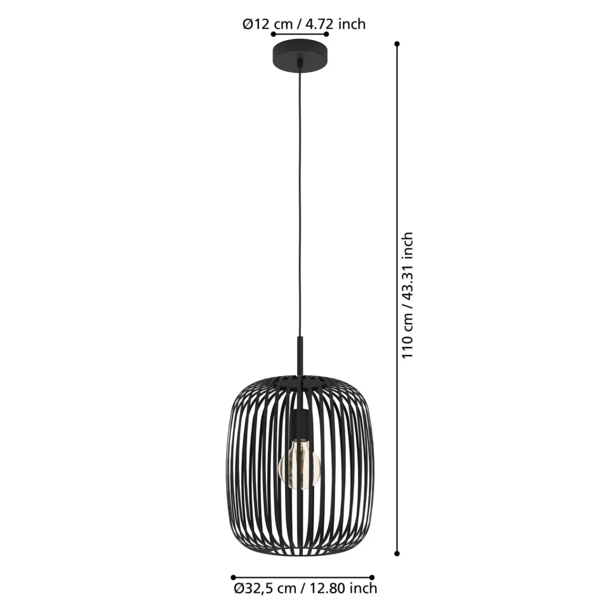 Clearance Eglo LED Pendelleuchte Romazzina schwarz