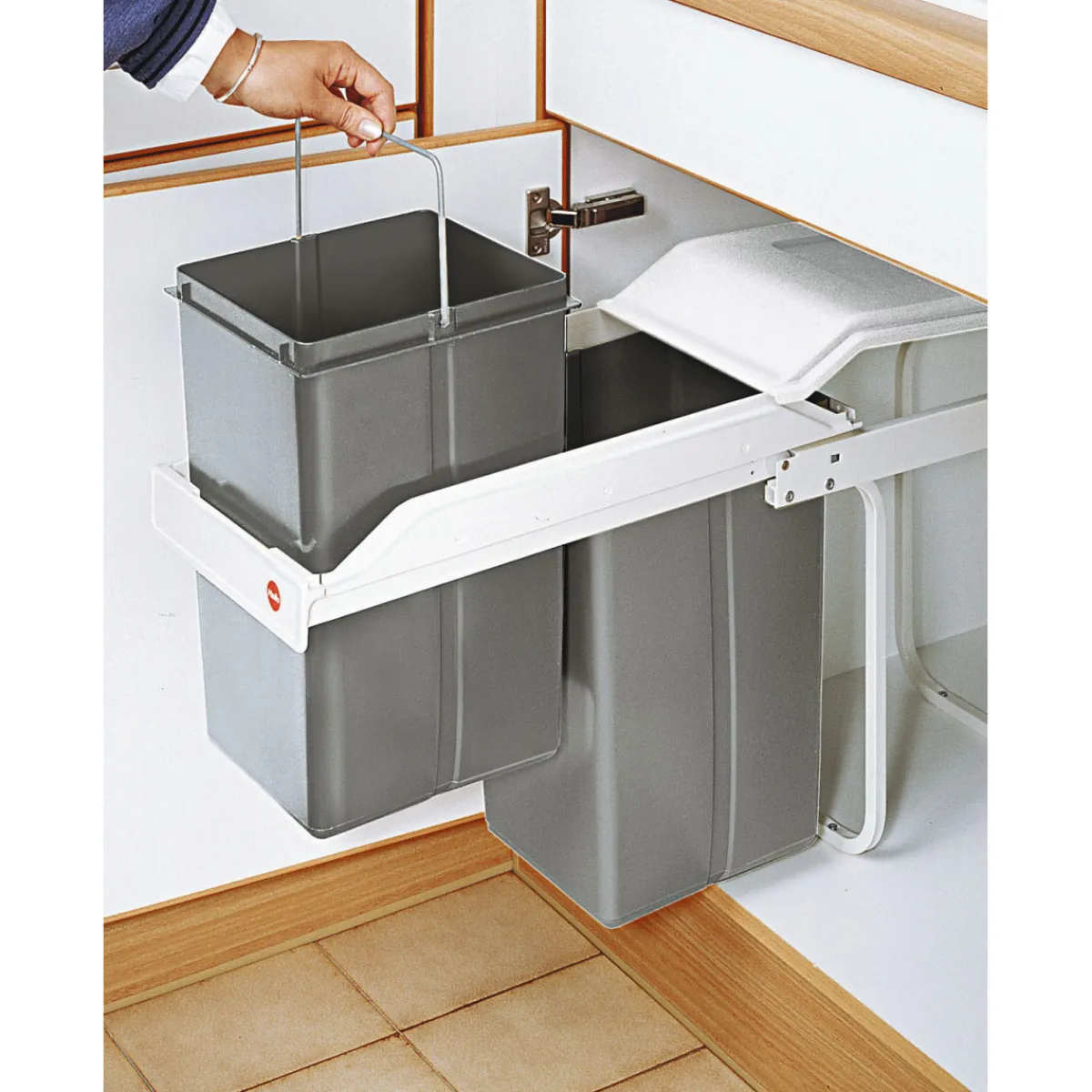 Online Hailo Einbau-Abfalleimer Multi-Box 2 x 14 L
