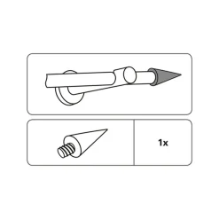 New Gardinia Endknopf Kegel New YOrk 12 mm edelstahl