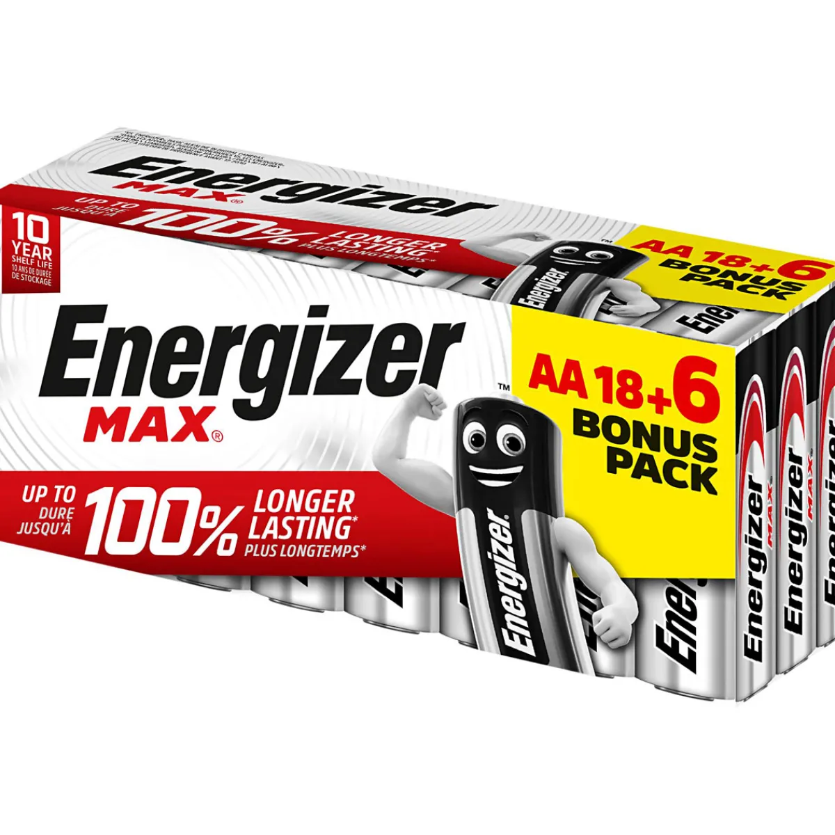 New Energizer AA-Batterie Alkaline Max Bonus-Pack 18+6 Stk.