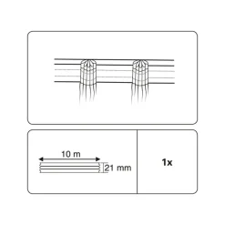 Clearance Gardinia Faltenband 3:1, 10 m weiß 5er Falte