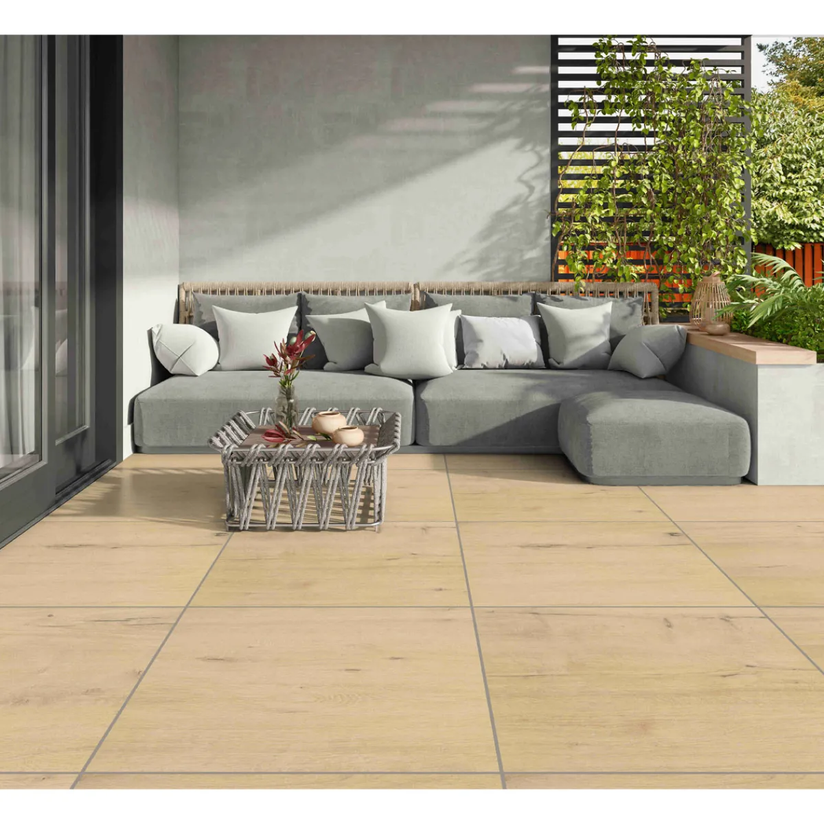 New Feinsteinzeug-Platte No 1 Tile Wood 60 x 60 x 2 cm