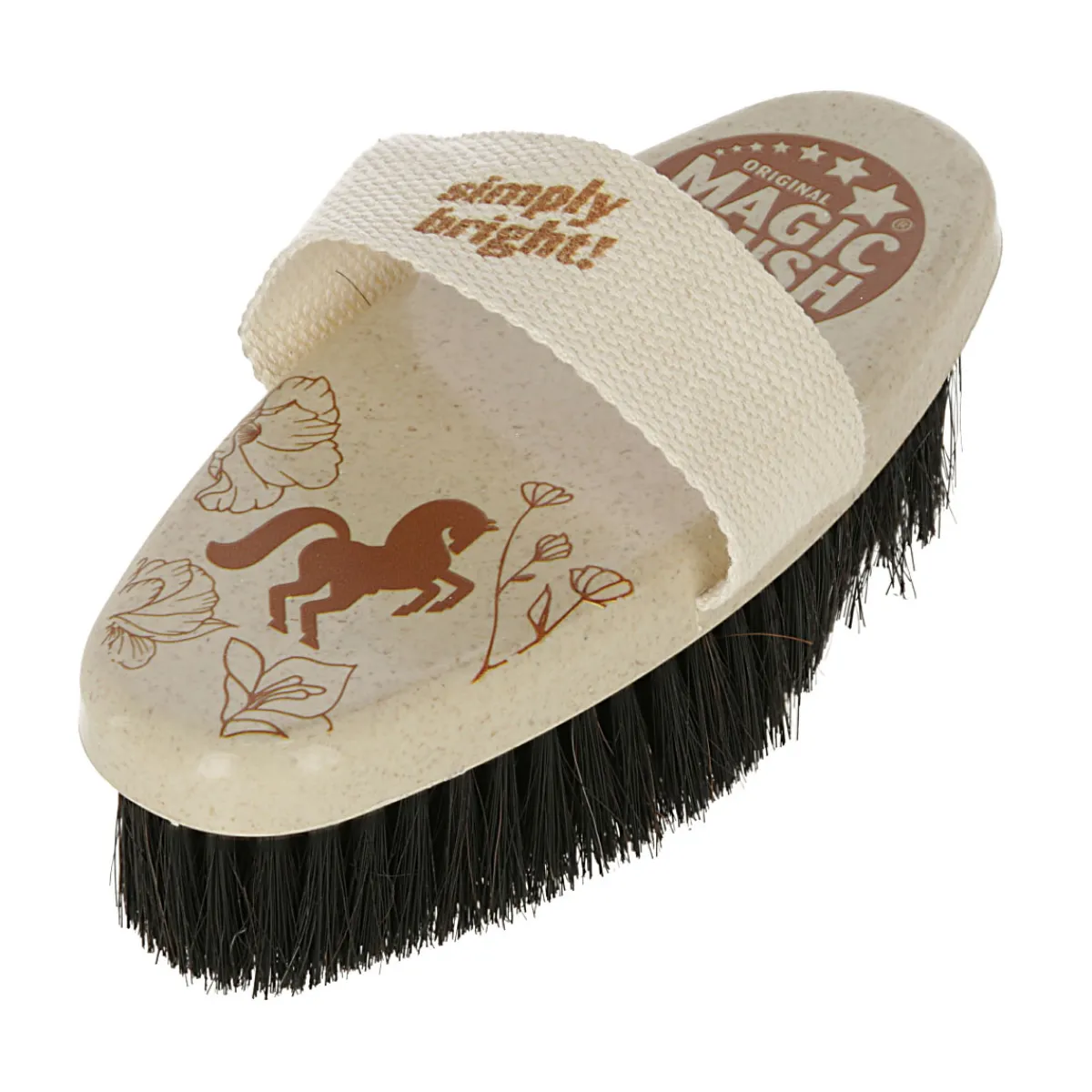 Online Fellglanzbürste Water Lily mit Rosshaar 17 x 8 cm beige-schwarz