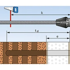 New Fischer Abstandsmontagesystem 16/170 M12 2 Stück
