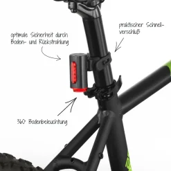 Clearance Fischer Bikes Akku-Rücklicht Twin mit Bodenbeleuchtung