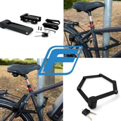 Discount Fischer Bikes Faltschloss mit Halter 85 cm