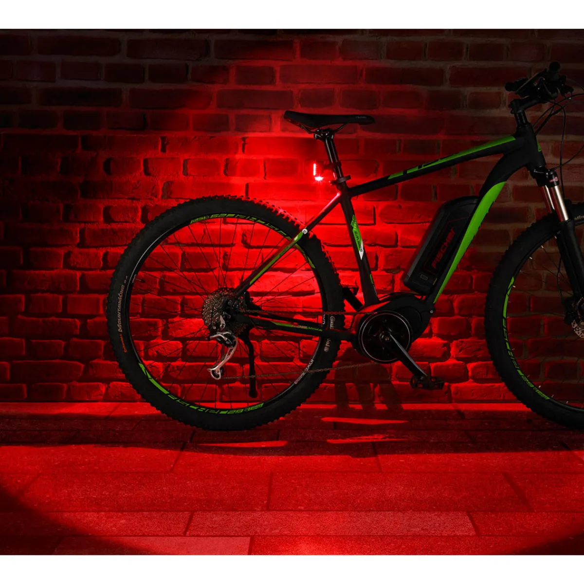Clearance Fischer Bikes LED-Akku-Beleuchtungs-Set 3-teilig