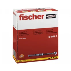 New Fischer Nageldübel N 8 x 80/40 mm Senkkopf 50 Stück