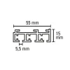 Outlet Gardinia Flächenvorh-Sch. 3lfg Atlanta alu 260cm