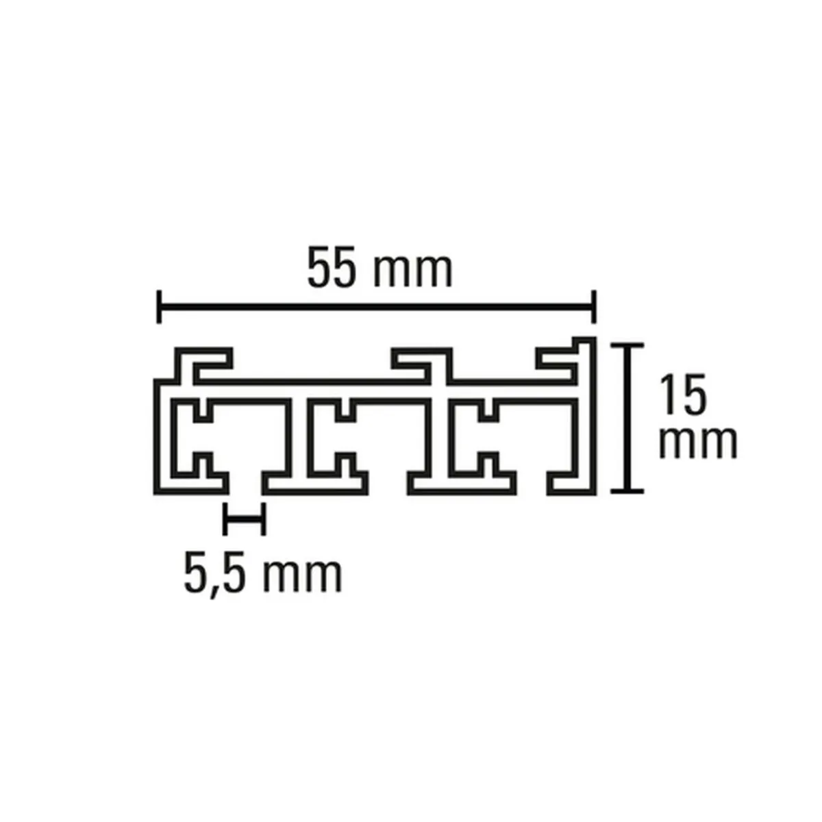 Outlet Gardinia Flächenvorh-Sch. 3lfg Atlanta alu 260cm