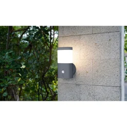 Outlet Flector Garten LED-Außenwandleuchte Mira mit Bewegungsmelder grau