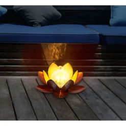 Clearance Flector Garten LED-Solar-Dekoleuchte Lotus kupfer