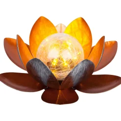 Clearance Flector Garten LED-Solar-Dekoleuchte Lotus kupfer