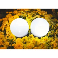 Flector Garten LED-Solar-Kugelleuchte schwarz 10 x 33 cm