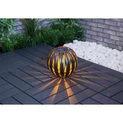 Best Flector Garten LED-Solar-Kugelleuchte Naxos kupfer