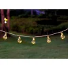 Outlet Flector Garten LED-Solar-Lichterkette Golden Vintage mit Naturfaser