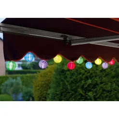 Hot Flector Garten LED-Solar-Lichterkette Lampion mehrfarbig