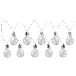 Hot Flector Garten LED-Solar-Lichterkette Vintage inkl 10 Birnen
