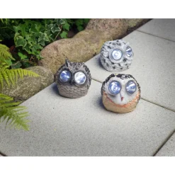 Hot Flector Garten LED-Solartier Eule braun
